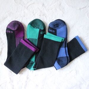 Dickie Multi-Color Black Tube Socks Set NEW